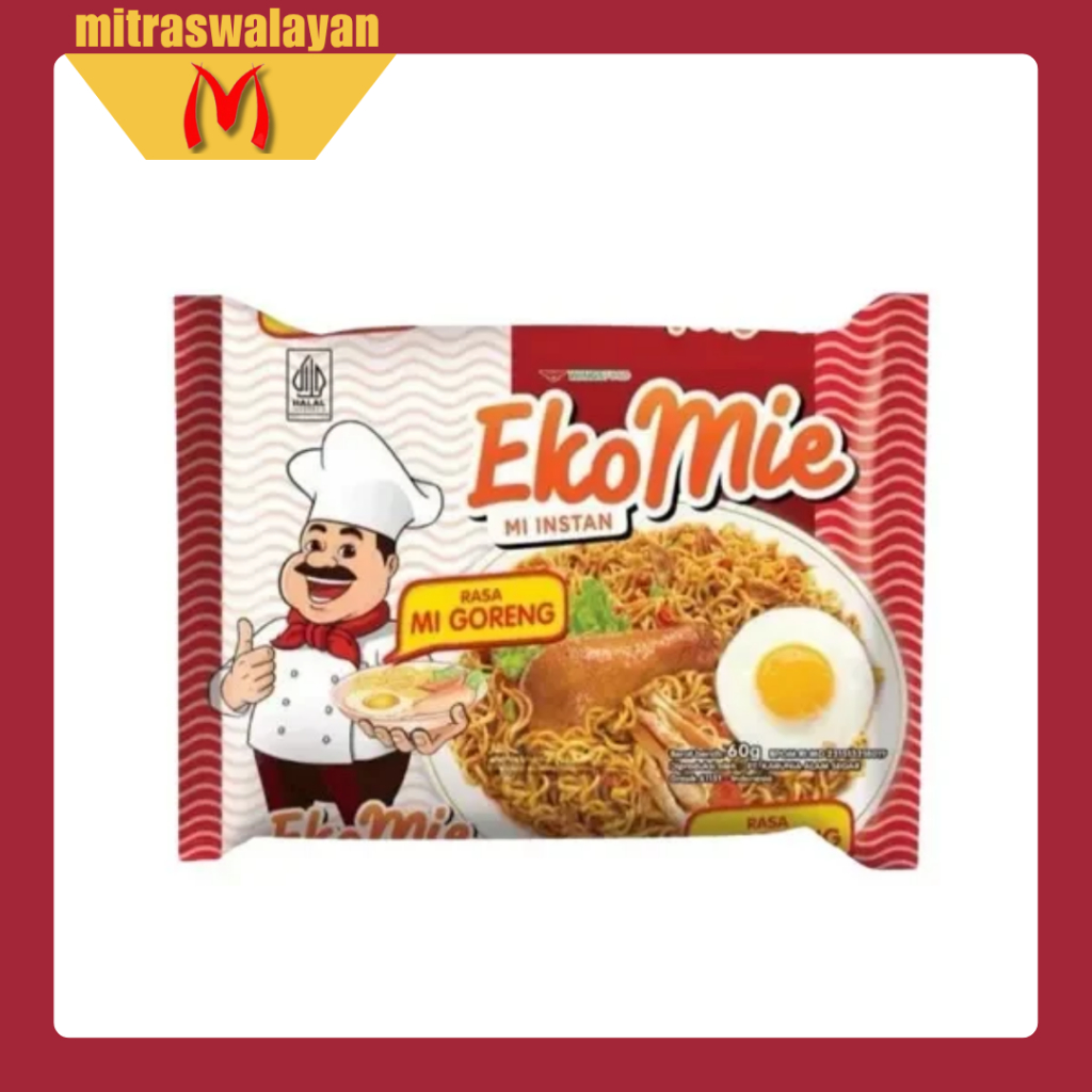 

Ekomie Mie Instan Kemasan Pcs 60 gr