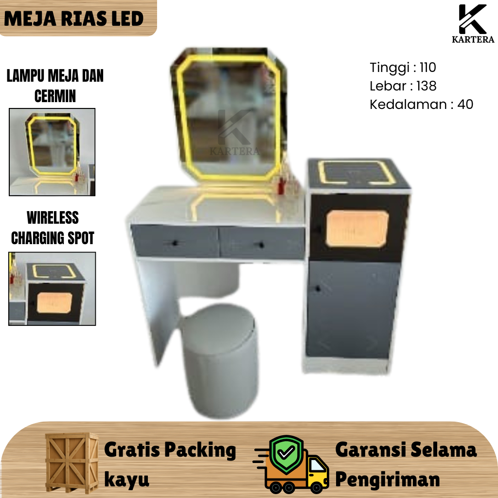 MEJA RIAS LED/MEJA RIAS MINIMALIS/MEJA RIAS LAMPU-MEJA RIAS