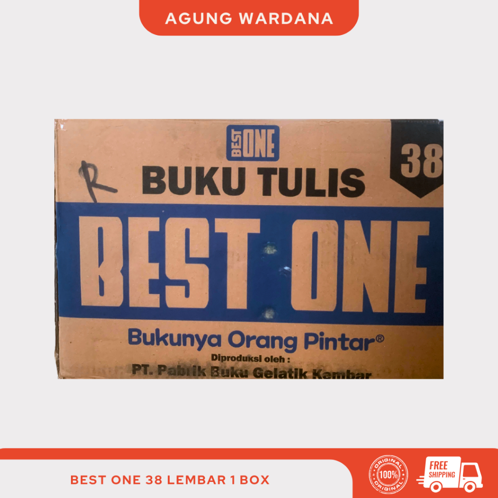 

BUKU TULIS BEST ONE 38 LEMBAR 1 BOX / DUS ISI 32 PAK (320 PCS)