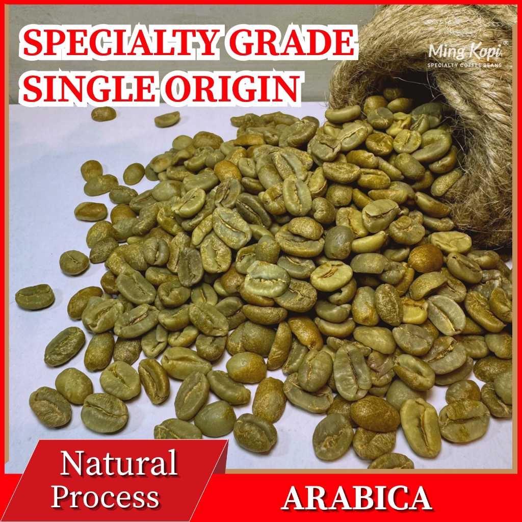 

Green bean Arabika Natural Process 1kg - Specialty Arabica Coffee Beans MingKopi