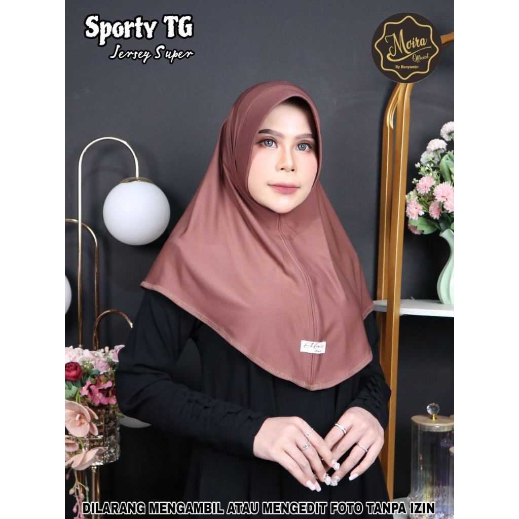 JILBAB SPORTY TANGGUNG ORIGINAL MOIRA JERSEY SUPER