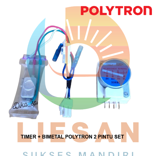 Timer + Defrost Kulkas Polytron 2 pintu 1set