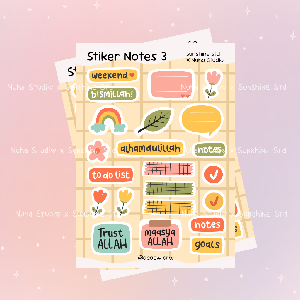 

Sticker Notes 3 Quote Aesthetic Estetik Stiker HP Laptop Botol Cute Waterproof Bujo