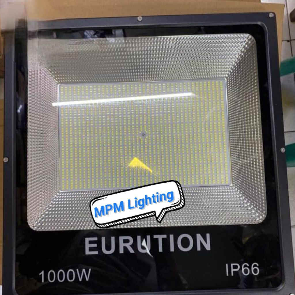 EURUTION Lampu Tembak Sorot SMD 1000W 6500K Outdoor/ LED Flood Light Eurution 1000W 6500K IP66