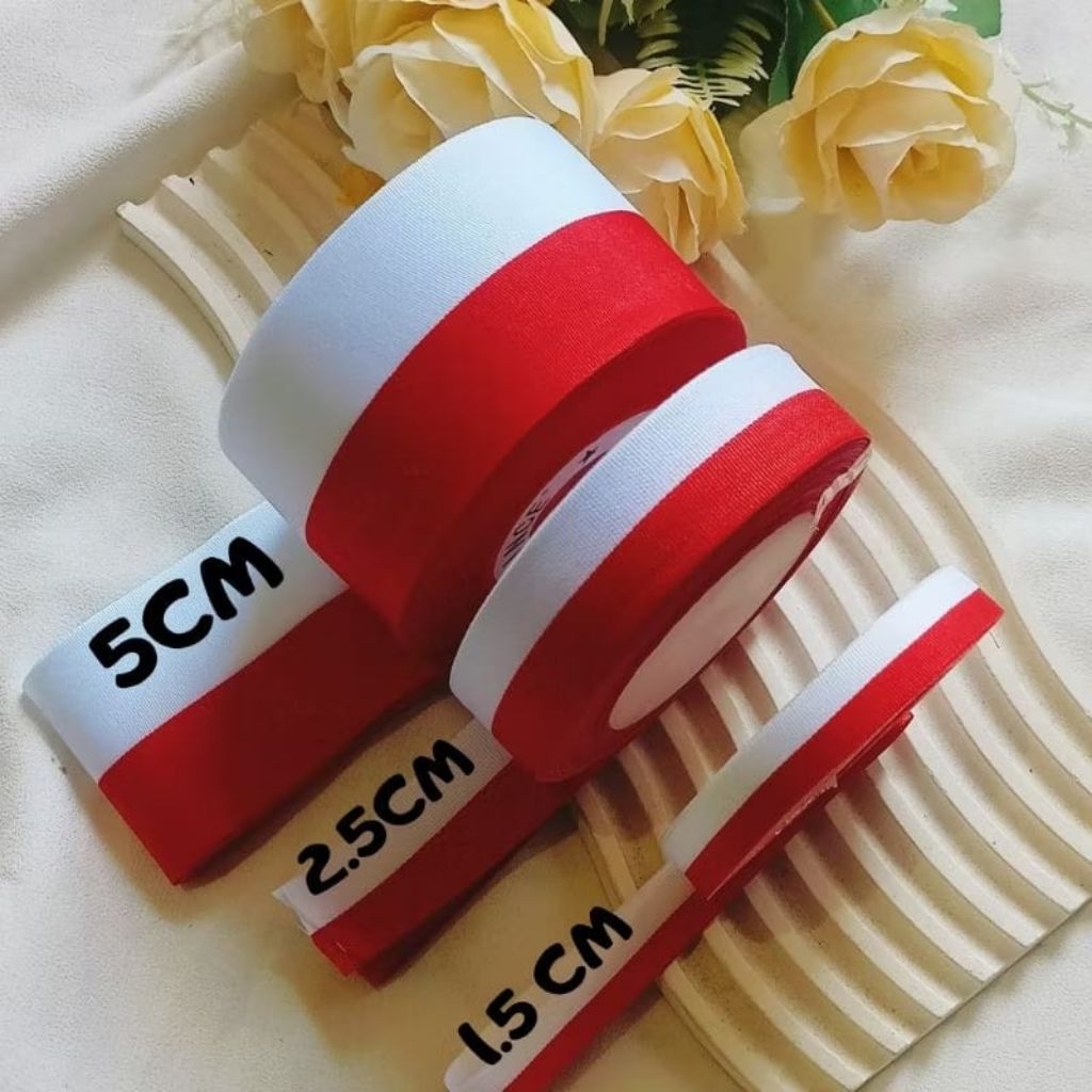 

PITA SATIN MERAH PUTIH 4 UKURAN 1 ROLL || PITA KAIN || RIBBON || PITA RAMBUT || PITA HUT RI