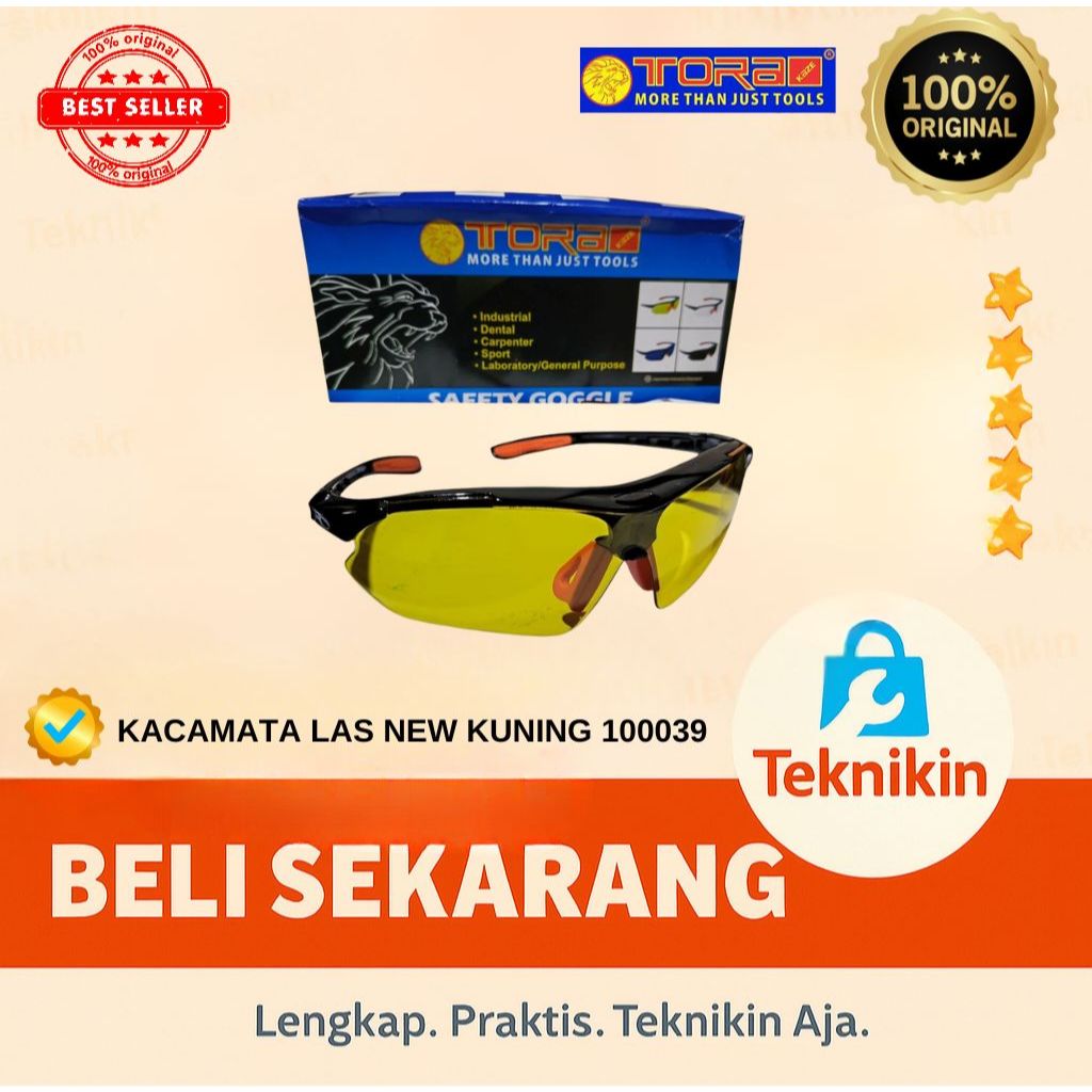 TORA Kacamata Safety Warna Kuning - Safety Glasses