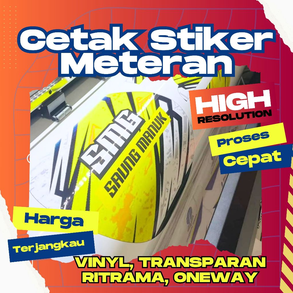 

Stiker Meteran 1 Roll Custom Desain Sendiri | Label Usaha / Nama Merek