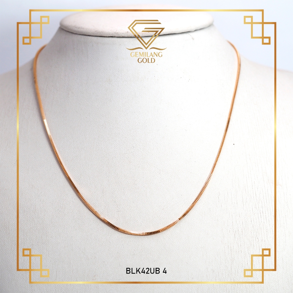 Kalung Milano Dewasa Emas Kadar 8K/375 Panjang 42cm - Gemilang Gold ID - BLK42UB 4