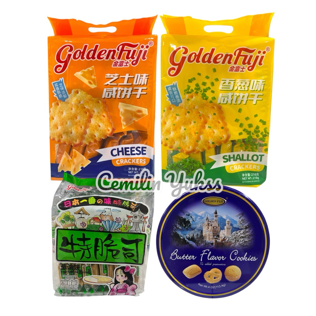 

Golden Fuji Butter Cookies Golden Fuji Cheese Crackers Golden Fuji Shallot Biskuit Scallion Biskuits