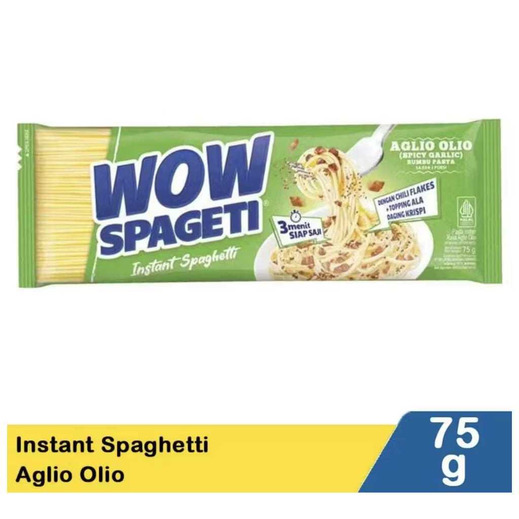 

[ 1 Bungkus ] Wow Spageti Instan Aglio Olio 75 g