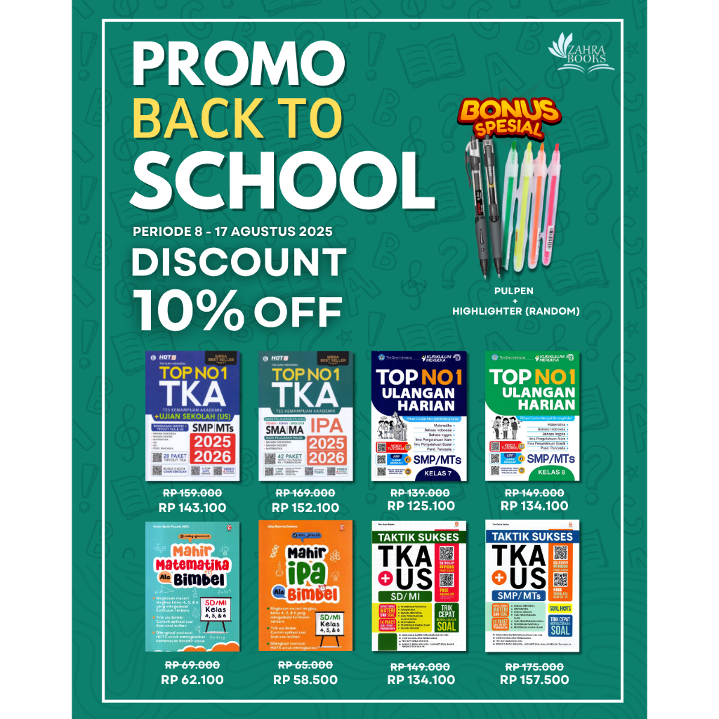 

PROMO BACK TO SCHOOL SD/SMP/SMA