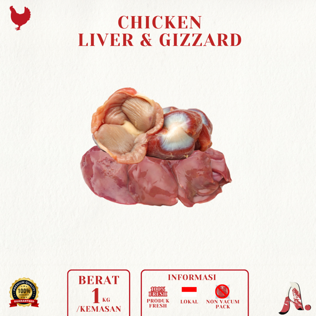 

Hati Ampela Ayam Segar / Chicken Liver / Chicken Gizzard / Daging Ayam Potong Segar