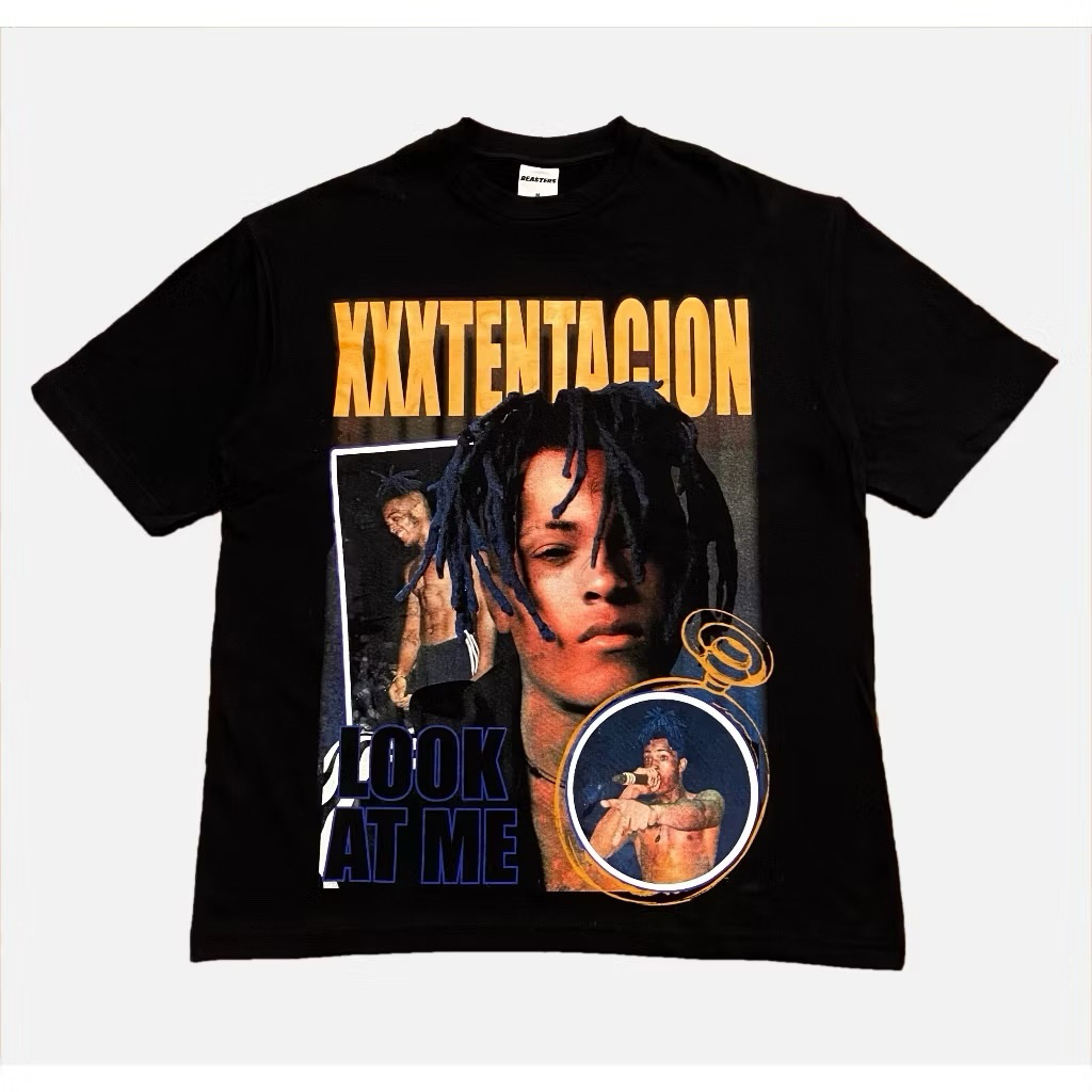 Kaos lengan pendek dengan pola oversize fit XXXTENTACION