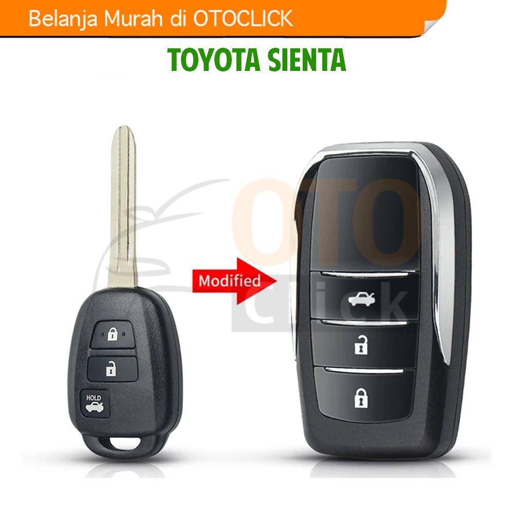 Cassing Kunci Lipat FlipKey Toyota Sienta 3 Tombol Modifikasi