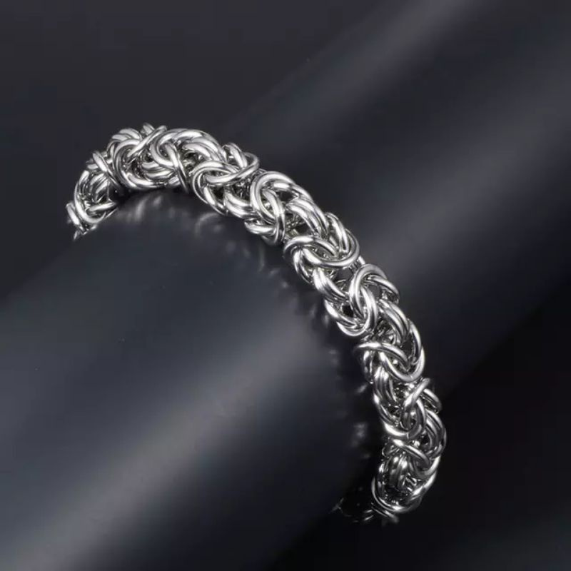 GELANG TITANIUM PRIA BAJA PUTIH ANTI KARAT TERBARU / Gelang Titanium Pria