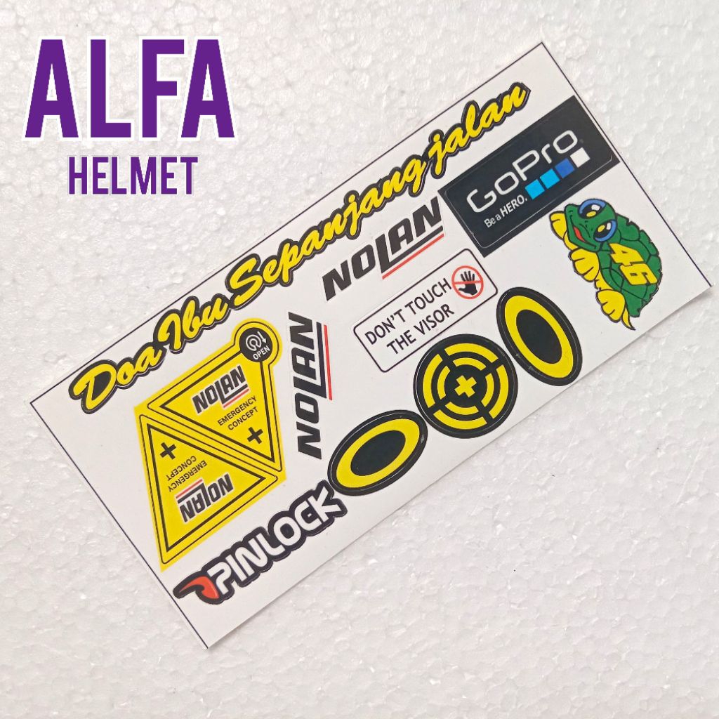 Stiker Visor Helm NOLAN / Sticker Visor NOLAN / Stiker Helm NOLAN
