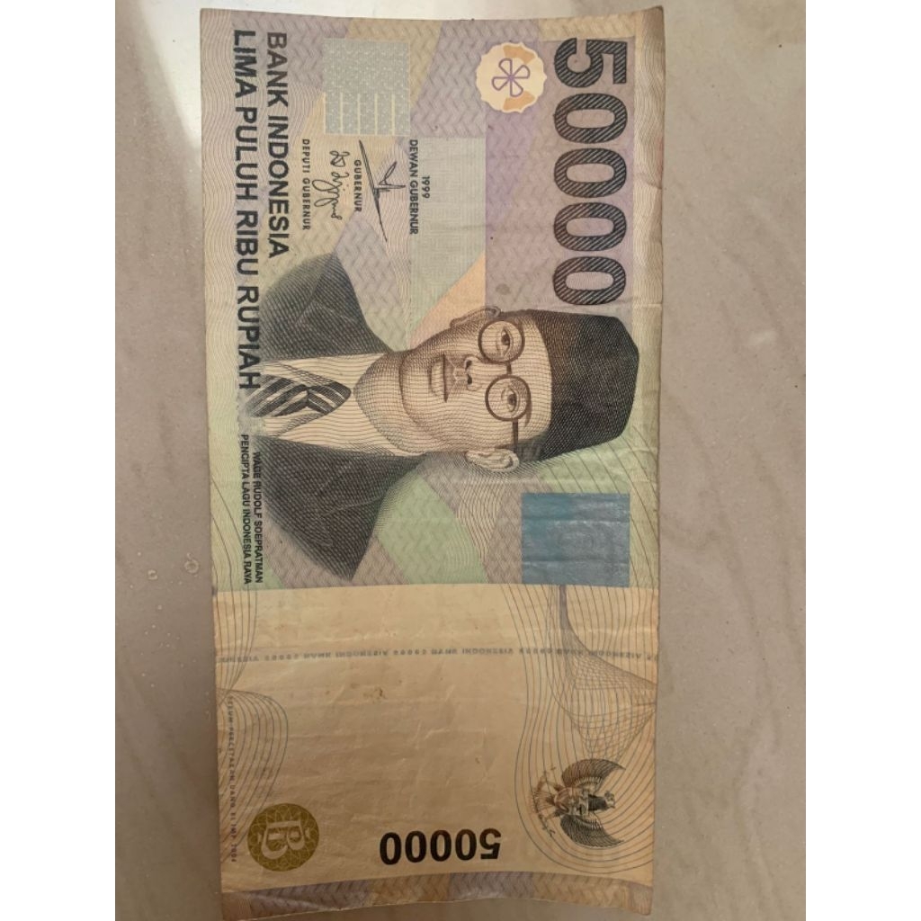 UA NG kuno 50.000 Ribu supratman bagus