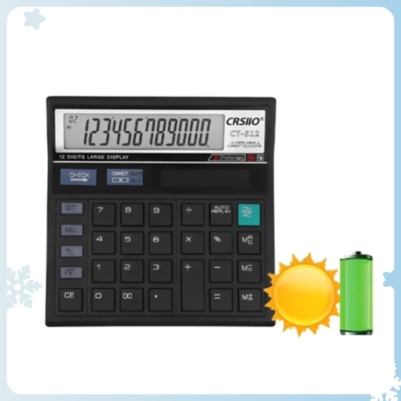 

Kalkulator Meja 12 Digit Dual Power Layar LCD