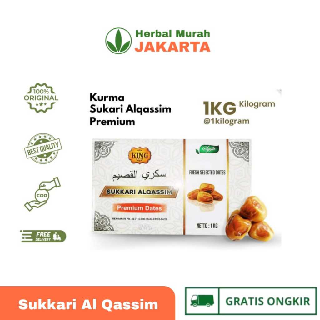 

King Dates Sukkari 1 Kg Kurma Raja Oleh-oleh Haji Umroh Kurma Basah High Quality