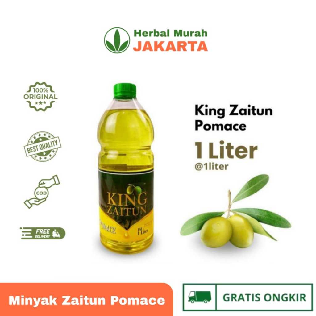 

King Zaitun Pomace 1 Liter Curah Jumbo Untuk Masak Rambut Wajah Muka Original Extra Virgin Oil