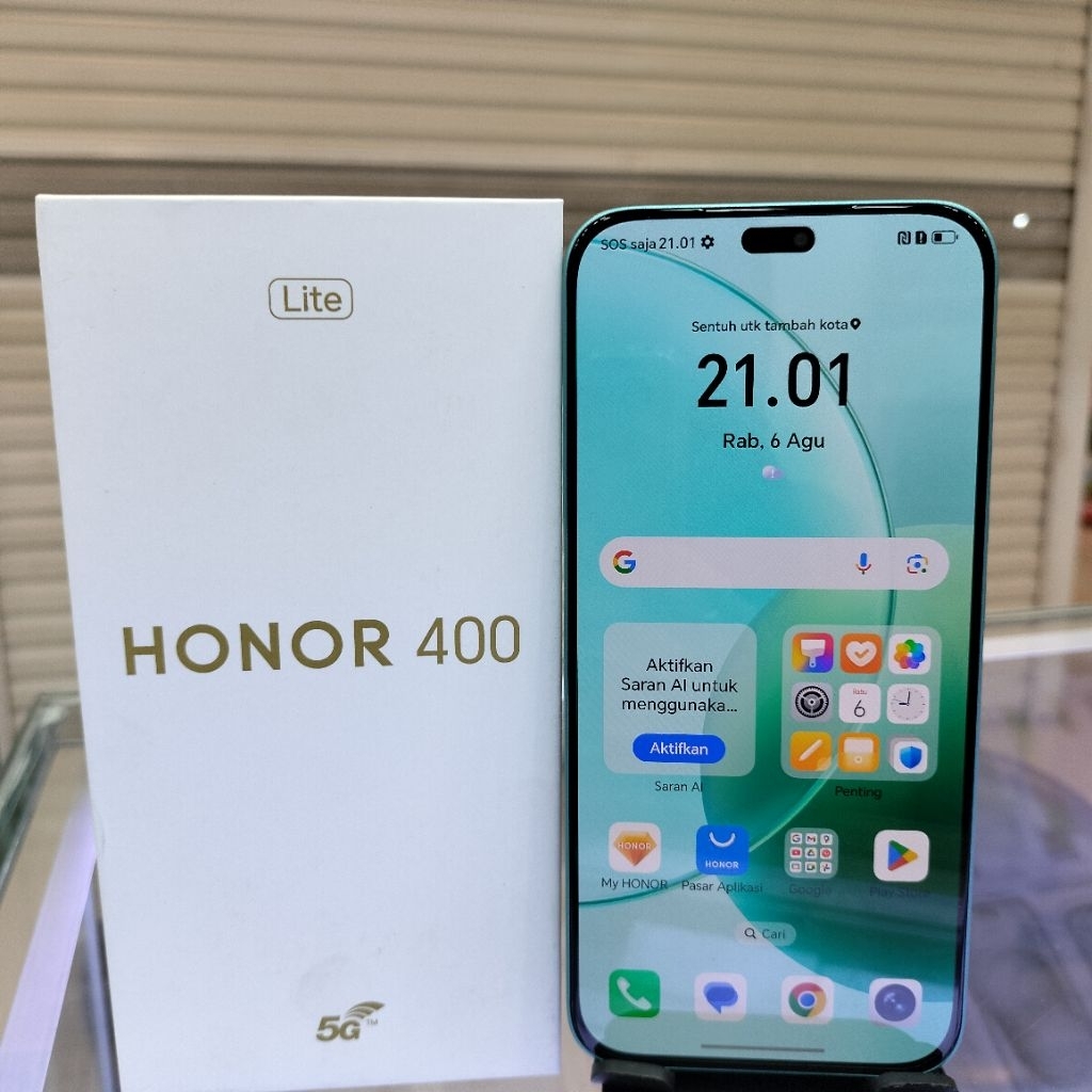HONOR 400 LITE 5G 8/256 HONOR 400LITE 5G 8/256 SECOND BEKAS GARANSI PANJANG