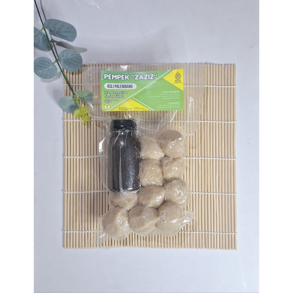

PEMPEK ZAZIZ - Pempek Adaan 10 Pcs + Cuko, 100% Ikan Tenggiri & Kakap Super Asli Palembang