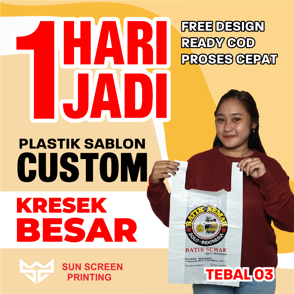 Sablon Plastik Kresek Ukuran Besar Tebal 03 Harga Grosir
