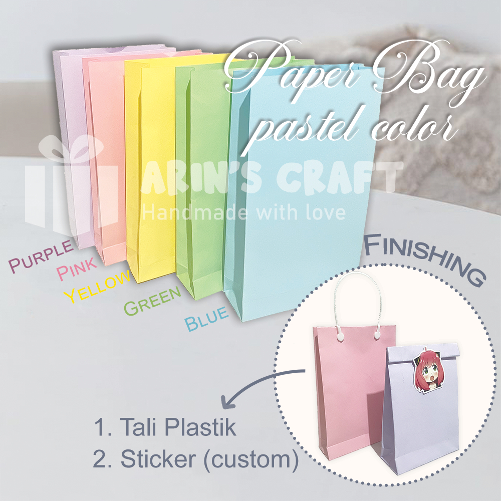 

Paper Bag / Paperbag Snack / Paperbag Colorful / Kantong Kertas Kado / Kantong Kertas Serbaguna berwarna