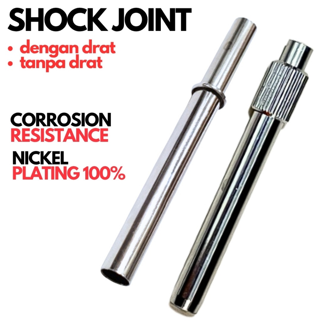 Shock joint sambungan joran drat dan tanpa drat all size