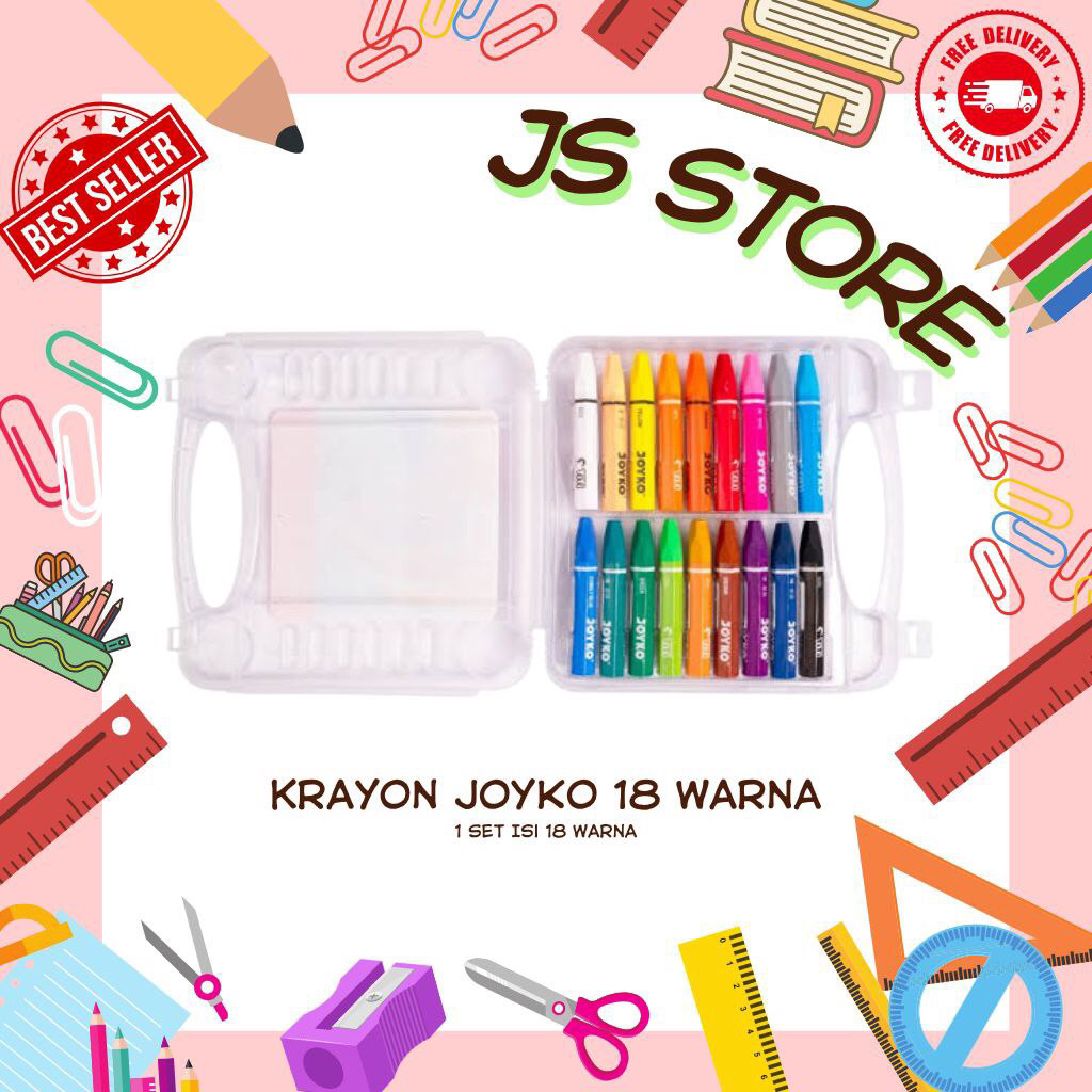 

Krayon Oil Pastel JOYKO 18 Warna OP-18S