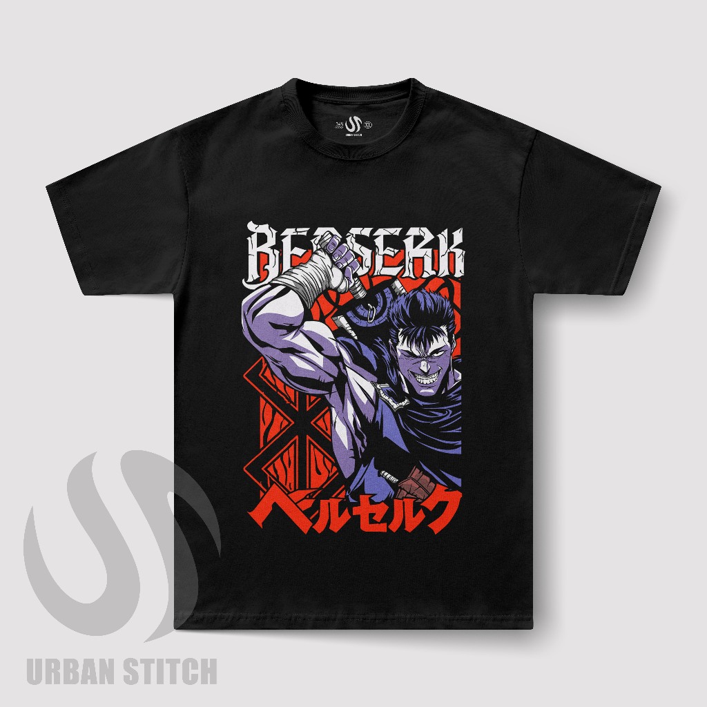 Kaos Oversize Anime Berserk Guts/Kaos Guts Berserk Oversize Unisex