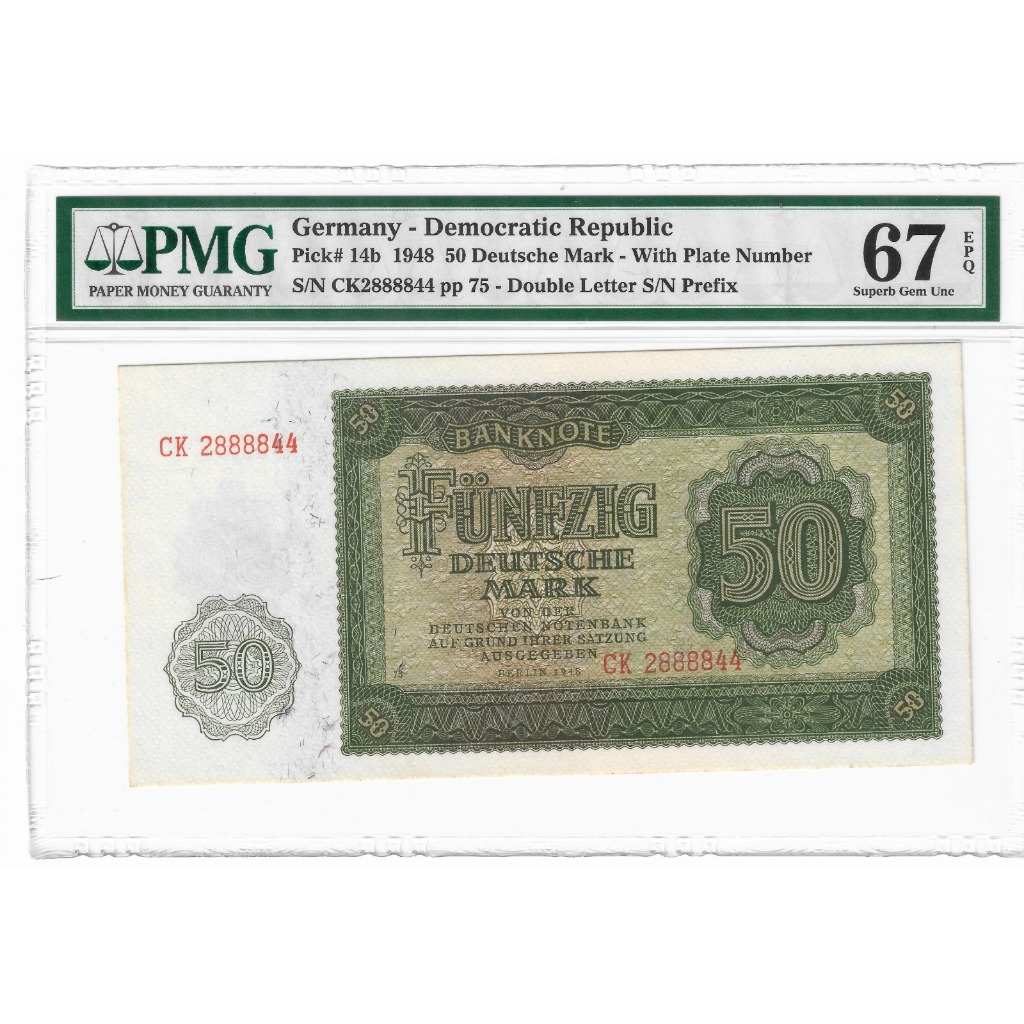 Uang Kuno 1 Deutsche Mark Jerman Democratic Republic PMG