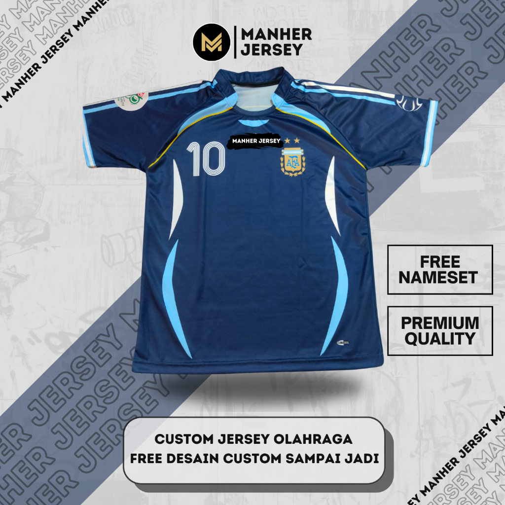 JERSEY ARGENTINA 2006 AWAY FULL PRINTING