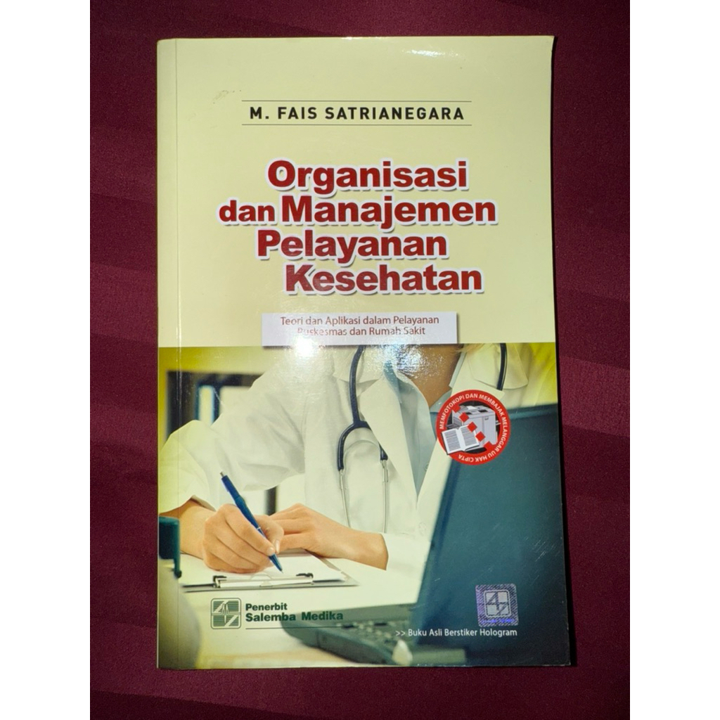 Buku Bekas Organisasi dan Manajemen Pelayanan Kesehatan