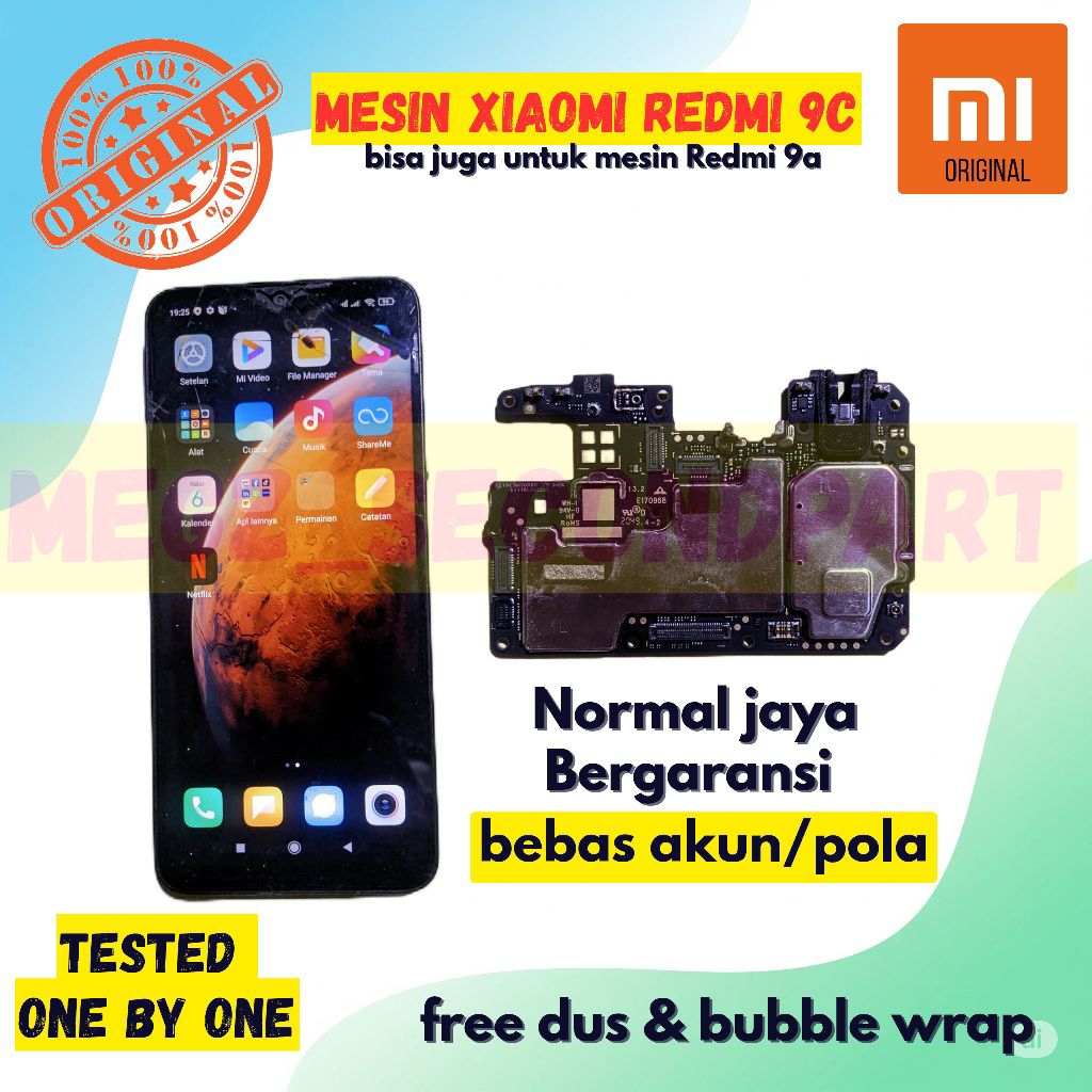 Mesin Xiaomi Redmi 9C Normal jaya Original Mesin Redmi 9C perawan Ori copotan