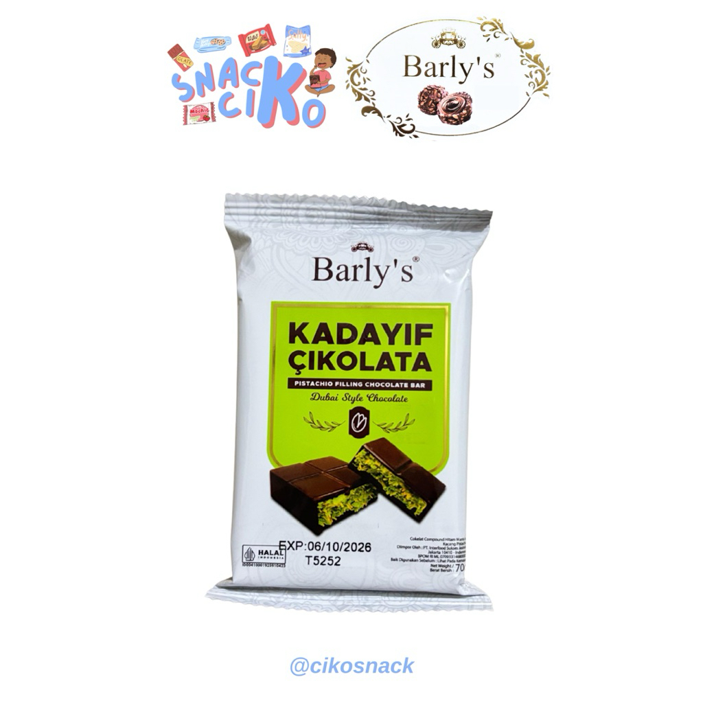 

[READY] Barly’s Pistachio Kunafa Chocolate Dubai 70g