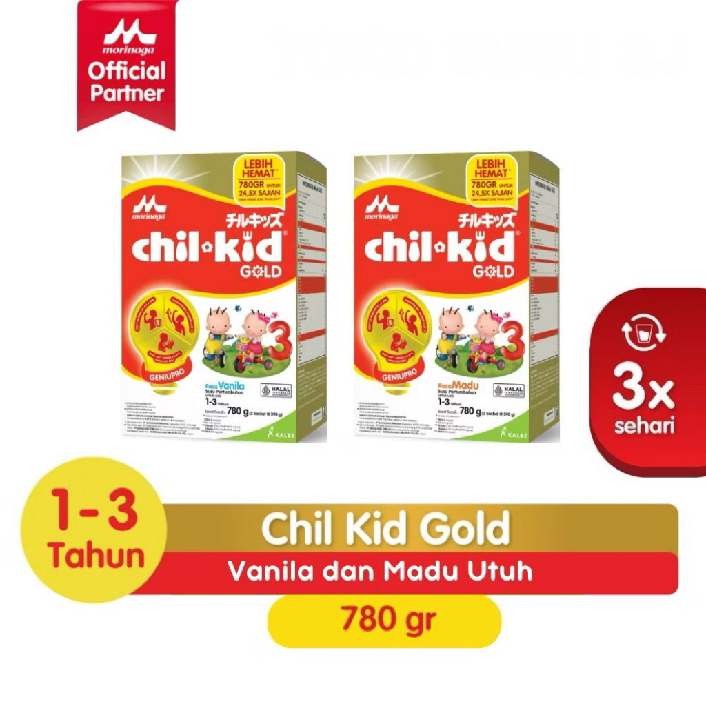 

Chil Kid Gold 780g Susu Formula Pertumbuhan Anak Usia 1-3 Tahun