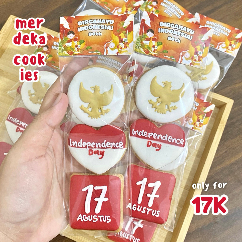 

MERDEKA COOKIES | SPESIAL HUT RI 80TH | SUGAR COOKIES | CEMILAN SNACK ANAK | VANILLA COOKIES