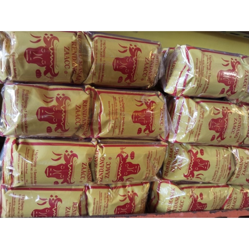 

Grosir Bumbu Rendang ZAACC Cap Kepala Sapi Isi 20 Bungkus @50gr