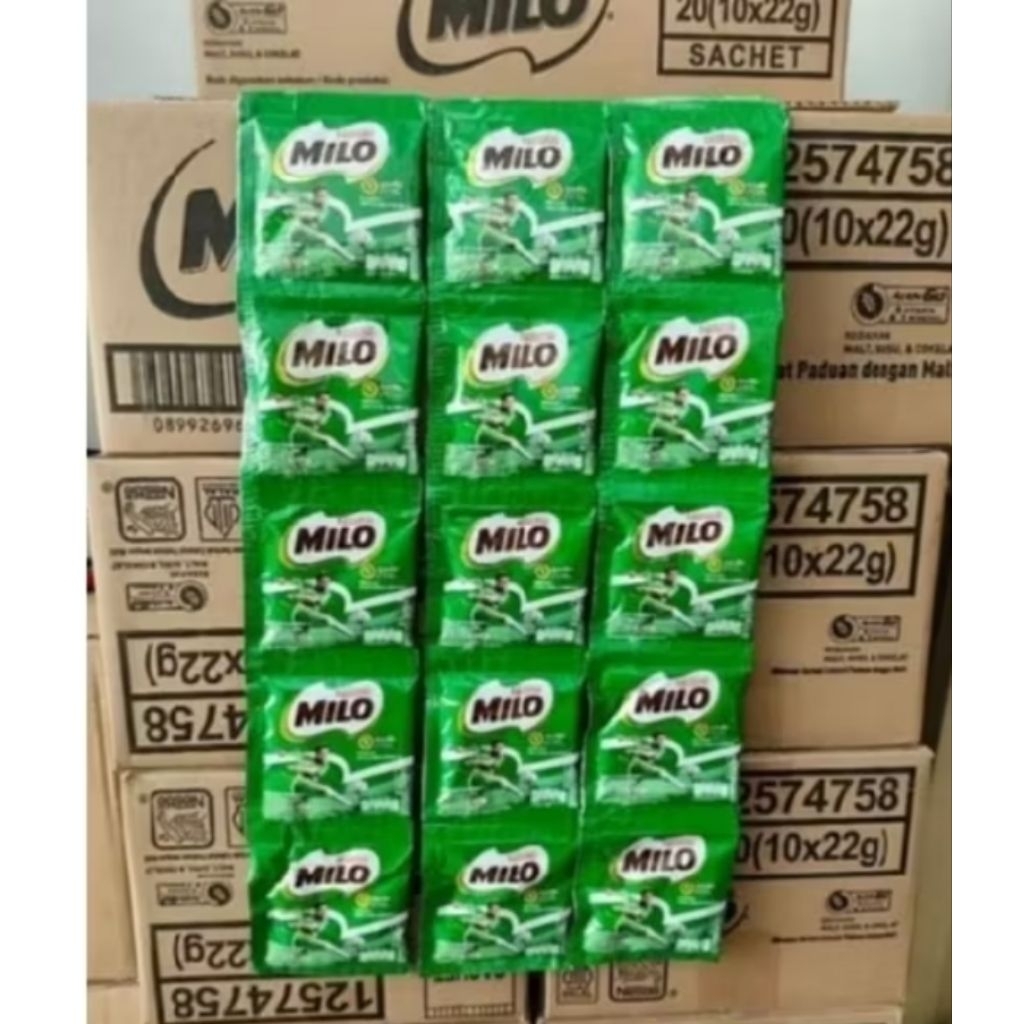 

Milo Sachet 1 dus isi 20 renteng
