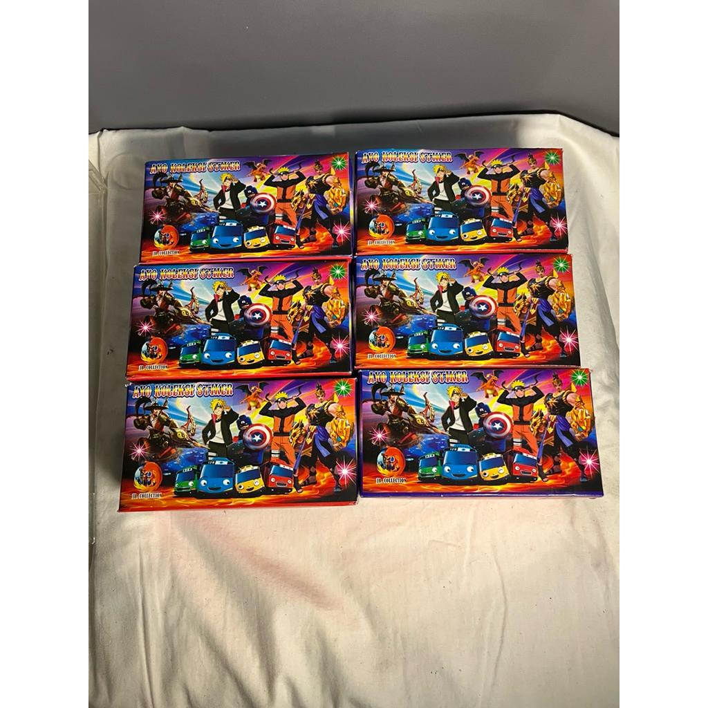 

stiker koleksi paket 3 box + 30 buku album terbaru