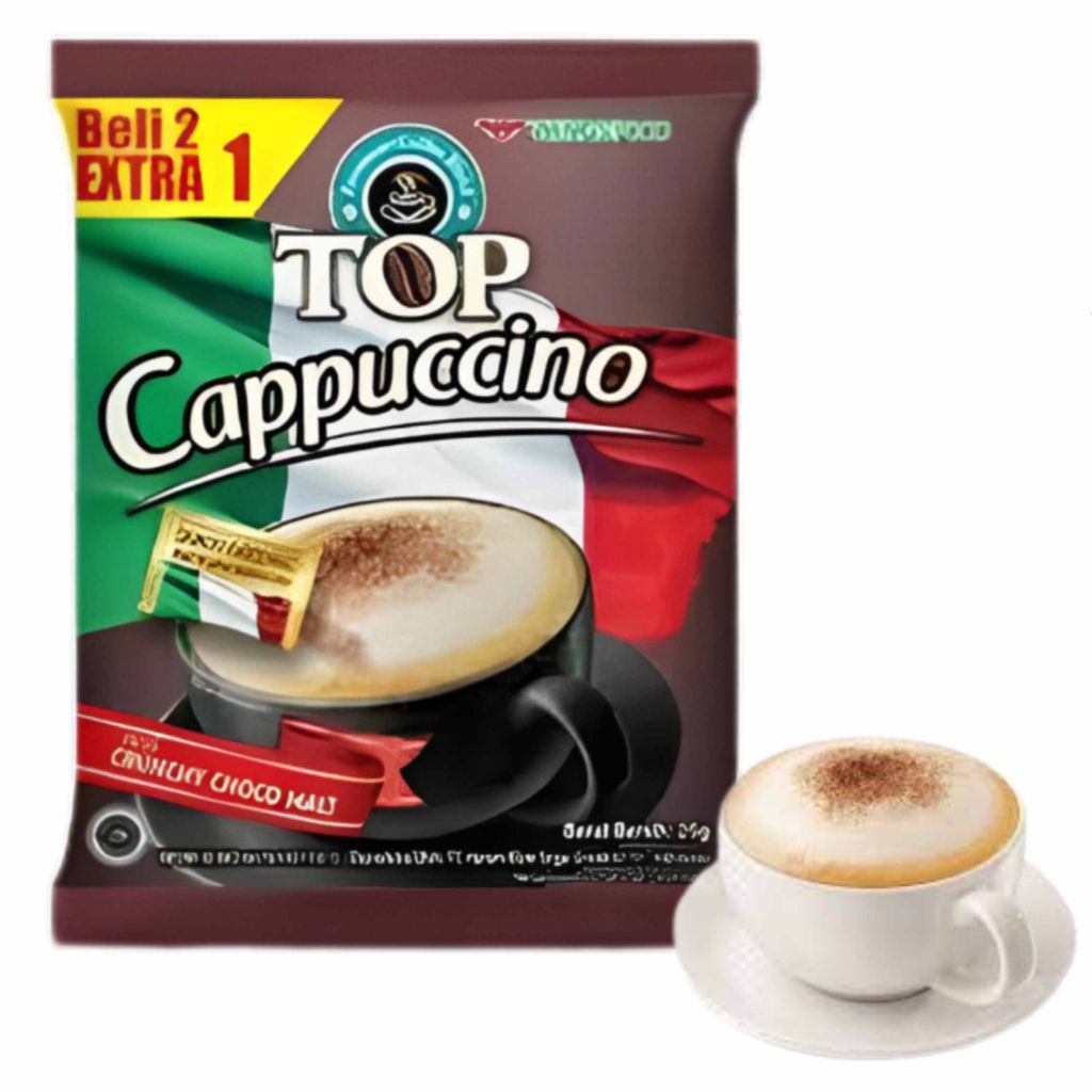 Kopi TOP Capucino 1 Renteng Isi 15 Sachet