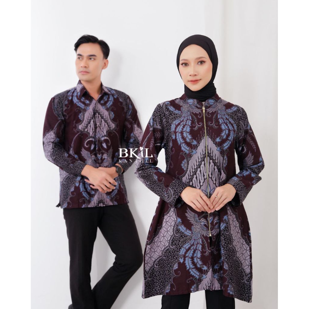 Batik Atasan Pria Wanita Couple Batik Pria Wanita Baju kerja Pakaian Kantor Seragam Kondangan Atasan