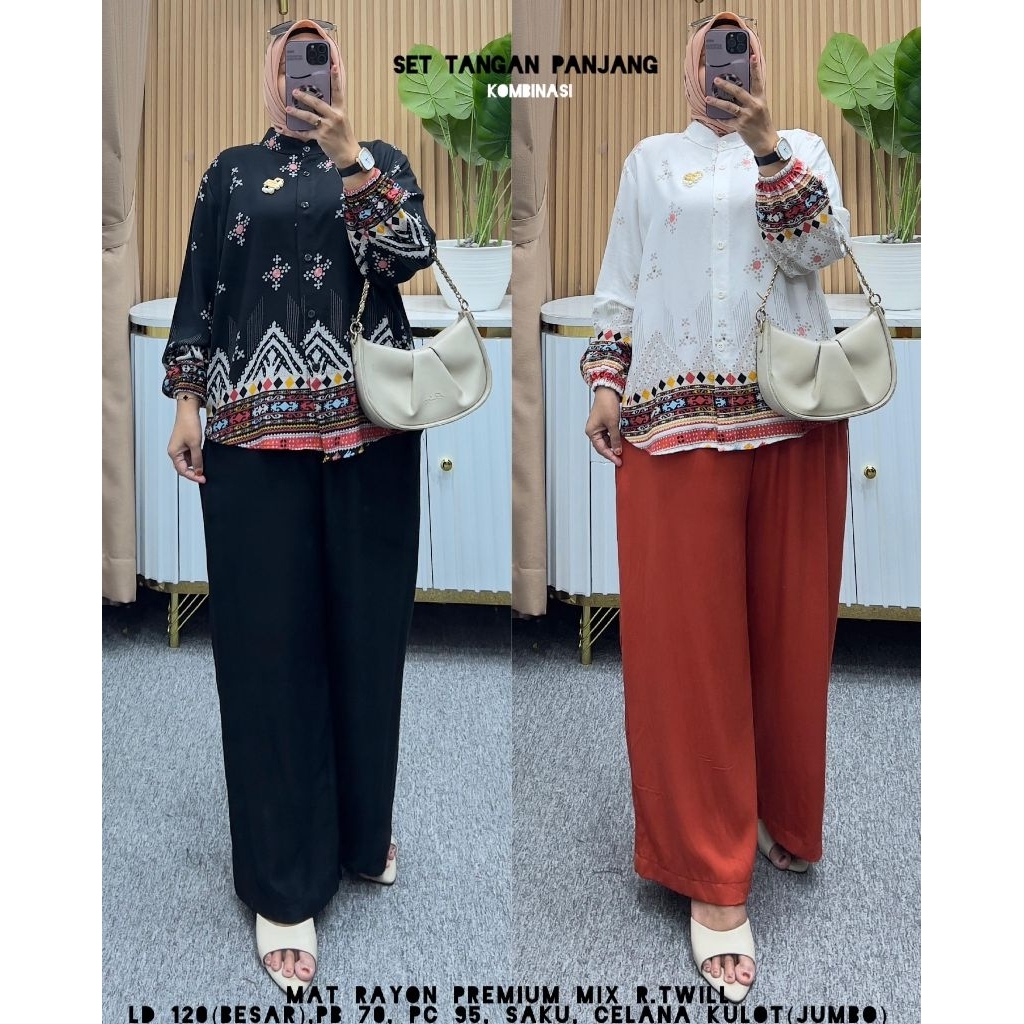 KIANA SET BY AMMARA//SET ANDIN  KOMBINASI//SETELAN RAYON PREMIUM