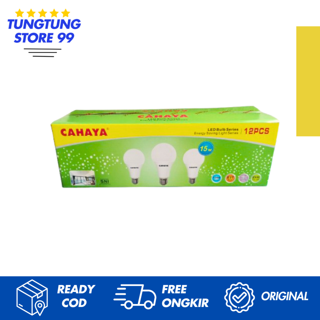 [Grosir] Lampu LED Cahaya 15 Watt Putih SNI 1 Pack / Isi 12 Pcs