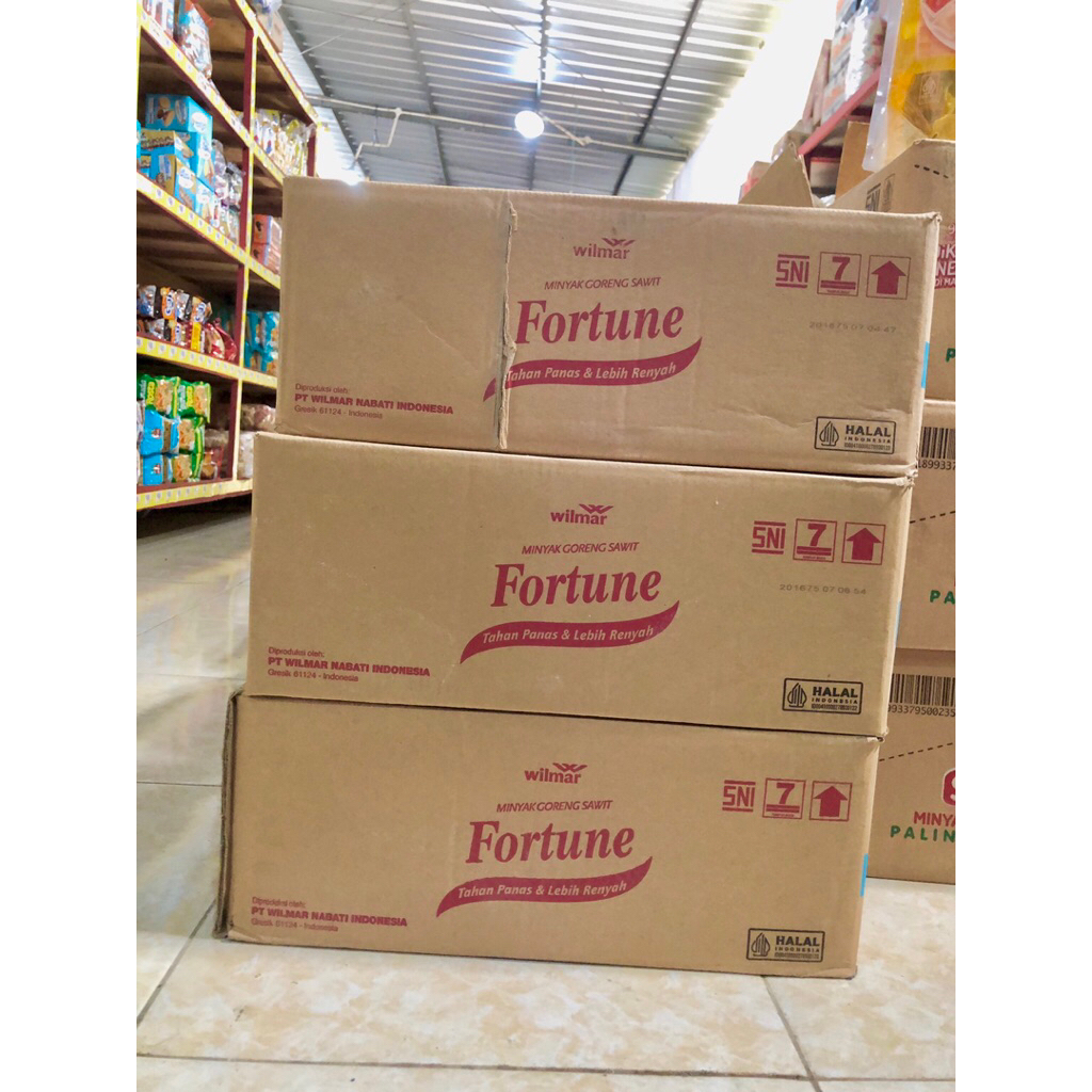 

1 Dus Minyak Goreng Fortune 1 Liter Isi 12 Pcs Pouch Bantal Minyak Sayur Goreng Gorengan Murah Hemat
