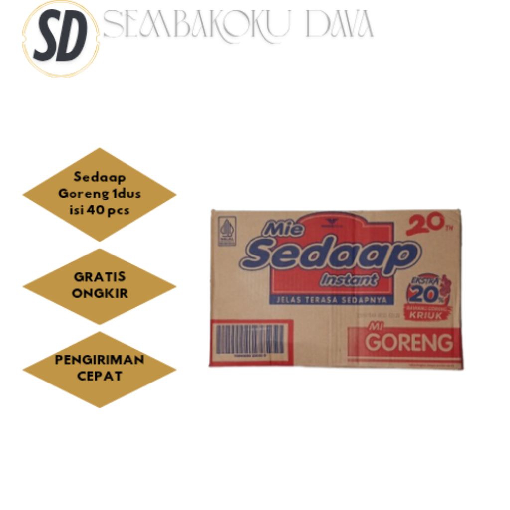 

Mie sedaap goreng 1 dus// sedaap goreng 1 dus isi 40 pcs