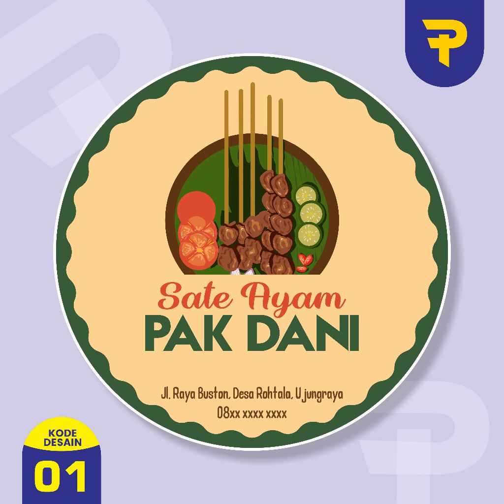 

stiker ayam stiker sate ayam stiker label kemasan