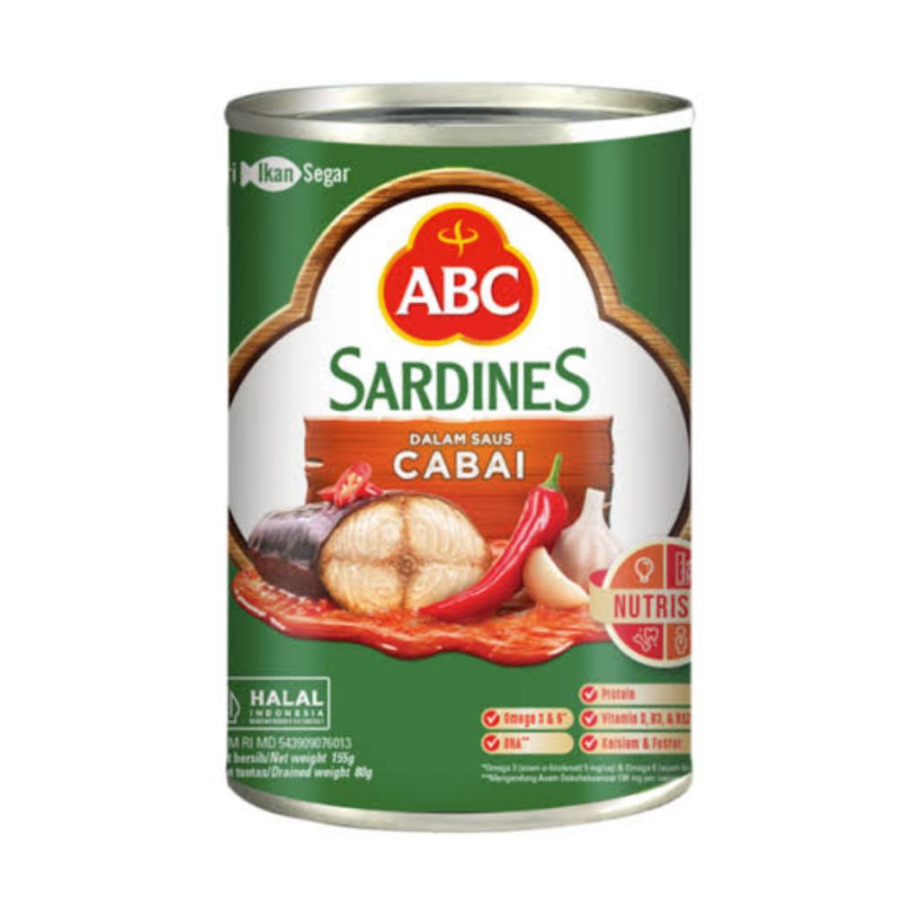 

ABC Sarden Saus Cabai 155 gram