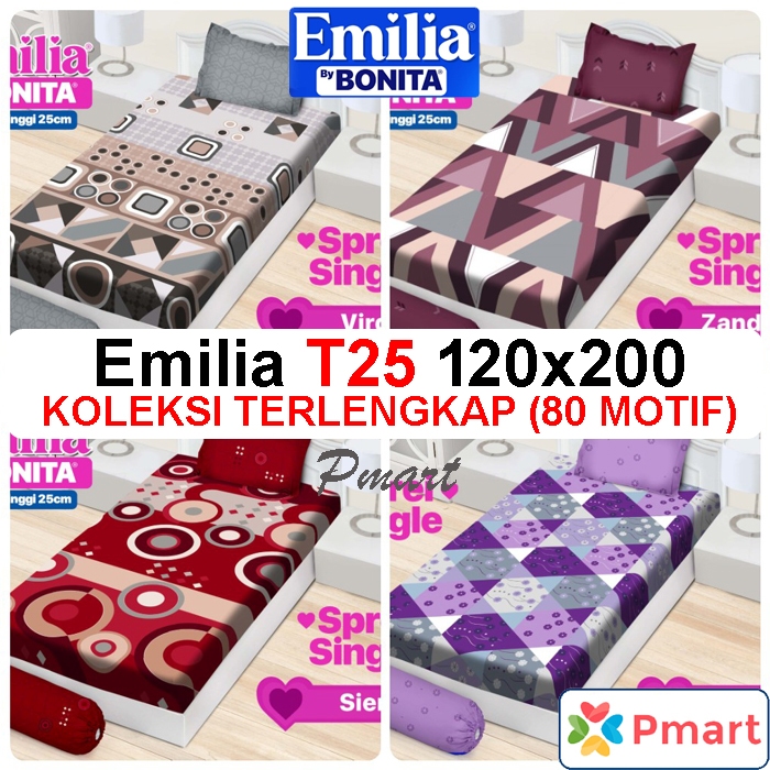 SPREI BONITA 120x200 EMILIA / SPREI EMILIA 120x200 by BONITA / SPREI BONITA SINGLE EMILIA